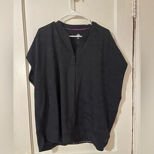 Healing Hands Black V-Neck Top